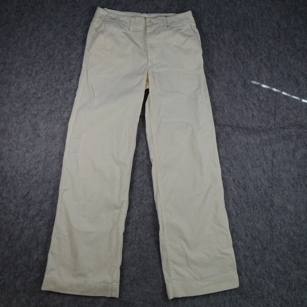 Polo Ralph Lauren Pants Women 2 Cream Corduroy Wide Leg Cotton Classic Preppy